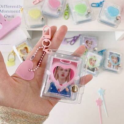 1本迷你便携相册，方便携带的备忘录本，可DIY插入式相册，DIY手工纪念相册，生日和情人节礼物，送给女朋友、朋友