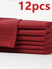 Modern Solid Color Wrinkle-Resistant Washable Cloth Napkins, Suitable For Wedding, Party, Banquet, Home Dining Table Decor, Daily Home Decoration - Multicolor - View 24