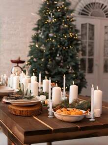 散装烛台，一套6个透明玻璃烛台，锥形玻璃烛台，适用于婚礼和情人节，餐桌摆件，完美的家居装饰