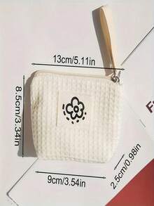 1/3pcs Mini Cute Cartoon Coin Purse, Portable Lipstick/Cosmetic Bag, Earphone Cable Organizer, Suitable For Vacation, Beach, Bathroom, Bedroom, Large Capacity - Multicolor - View 5