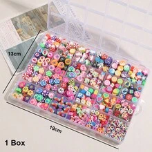 610pcs/Box Bracelet Making Kit With 24 Themed Beads | Cute And Interesting Clay Beads, Flowers, Butterflies, Hearts,Letters, Pony Beads, Can Be Used To Make DIY Accessories Such As Bracelets And Necklaces Jewelry, Necklace,Earring,