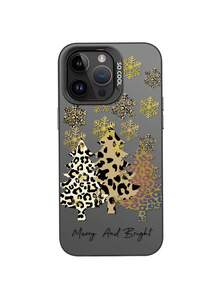 Elegante Minimalista y HermosoÁrboles de NavidadFunda de Celular Plateada Compatible con Todos los Modelos  17 17 Pro Max 17 Pro 16 Pro Max 16 Pro y Más - Plateado - Ver 5