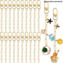 5/10/20pcs Keychain Making Kit - Metal Keychain Clips, Rotating Buckle With Key Ring, Hook Clasp, And Extension Chain, For DIY Jewelry Pendant, Handbag Strap