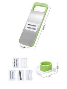 Bộ dụng cụ thái và bào rau củ đa năng bằng thép không gỉ 7 món/5 món với lưỡi dao có thể thay thế, bộ dụng cụ nhà bếp cầm tay dùng để thái khoai tây, cà rốt và dưa chuột, dụng cụ cắt và nghiền bằng thép không gỉ. - Nhiều màu - Xem 3