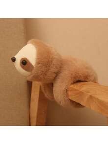 Pulseras de peluche en forma de capibara - Pack de 2 unidades - Estilo kawaii para niños - Albaricoque - Ver 3