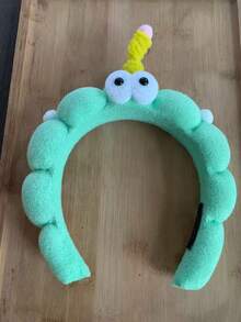 1 pieza Diadema con diseño de ojos grandes y expresivos de dibujos animados, accesorio de cabeza para otoño/invierno, banda para el cabello, máscara facial de dibujos animados para mujer, accesorios para el cabello, regalo perfecto para amigas, a juego con atuendos. - Multicolor - Ver 2