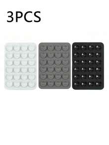 Double-Sided Silicone Phone Grip Handle, Suction Cup Phone Case Stand, Hands-Free Sticky Phone Holder, Suitable For Selfie And Video, Phone Finger Grip Stand, Wall Mounted, Car Mount, Applicable For Home, Office, Bathroom, Kitchen, Easy To Clean, No Trace, Soft Touch, Reusable Phone Accessory