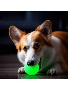 Pelota elástica que brilla en la oscuridad, pelota para mascotas, juguete para morder, bola de entrenamiento para moler los dientes de perros grandes/medianos/pequeños (este producto es una pelota elástica, no brilla por sí misma) - Multicolor - Ver 6