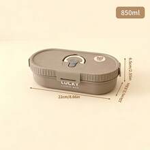 850ml 304 Stainless Steel Oval Lunch Box, Reusable Leak Proof Bento Box, Portable Large Capacity Lunch Container, Fruit Salad Food Storage Container, Dishwasher & Microwave Allowable, Suitable For Student And Adult Use In School, Office, Outdoor Camping, Picnic, Travel, Back To School - Multicolor - View 9