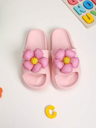 1 par de chanclas casuales de mujer con estampado de plantas, para vacaciones, fiestas al aire uso en casa. Chanclas gruesas, suaves, transpirables y de bricolaje para el verano