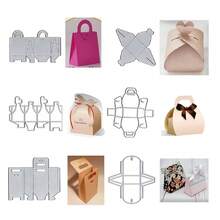 1 Set Metal Cutting Template Gift Box, Valentine's Day Cutting Patterns, Suitable For Greeting Cards Decoration, DIY Scrapbooking, Photo Album Cards - Silver - View 1