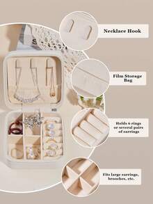 Ayotu Customized Name Jewelry Box - Marble Wreath 26-Letter Custom,Customize With Initials A-Z And Your Name. Portable PU Leather Travel Storage Box, Unisex For Rings/Earrings/Necklaces/Bracelets/Pendants. Stylish, Space-Saving, Multi-Functional Gift For Mom/Girlfriend/Best Friend/Sister - Multicolor - View 4