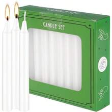 Set Of 20 White Spell Chime U2013 Premium Taper Candles, Prayer, Birthdays, Meditation, Altar - 4 Inch Tall, Unscented White - 20Pack-white-4inch - View 4