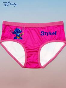 Disney 5条装女士内裤，IP授权，史迪奇与安琪儿系列印花比基尼三角裤，性感印花平角低腰内裤，女士内衣 - 彩色 - 查看 5