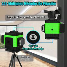 Nivel Láser 8 Líneas Verdes Autonivelante con Batería 5000 mAh, 15 m de Alcance, 3 Modos, IP54, Ideal para Proyectos Domésticos y Profesionales