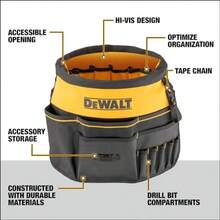 DEWALT - Organizador de herramientas 37 bolsillos y bucles para almacenamiento de herramientas incluye un bolsillo resistente DWST560109 - Sincolor - Ver 2