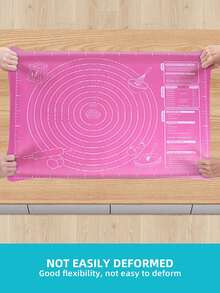 1 Piece Pink Non-Slip Non-Stick Dough Kneading Mat Flour Rolling Mat Mixing Mat - Multicolor - View 4