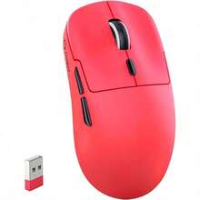 Free wolf A6 Mouse Gamer Mouse Inalámbrico con Bluetooth/2.4G/USB-C hasta 24000 dpi Ratón Gamer Recargable para Windows  Rojo - Rojo - Ver 6
