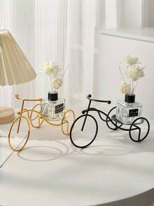 2-Piece Bicycle-Shaped Iron Ornament - Modern Style, Creative Bicycle-Shaped Mini Perfume Bottle Storage Rack. Suitable For Living Rooms, Offices, Bookshelves, Cabinet Displays, As Well As Bedroom And Office Desk Decorations. Also Suitable As Wedding And Valentine's Day Decorations. - Nhiều màu - Xem 1