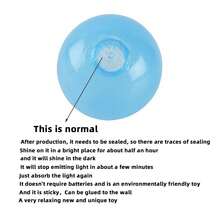 1pc/Set Glow-In-The-Dark Sticky Wall Ball, Random Color, Stress Relief Toy Ball, Perfect Relaxation Toy For Adults, Ideal Birthday, Halloween/Christmas Gift - Multicolor - View 7