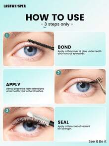 10ml Transparent Eyelash Glue, Waterproof Super Sticky False Eyelash Adhesive, Brush-On Style Lash Glue, Quick Drying & Long Lasting - Pink - View 4