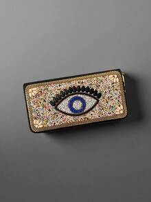 Ví dài phong cách Bohemian Mysterious Eye, ví cầm tay cỡ lớn dành cho nữ, có ngăn đựng tiền giấy, tiền xu và thẻ, có thể đựng điện thoại, tiền xu, thẻ ngân hàng, ví đựng tài liệu. - Nhiều màu - Xem 12