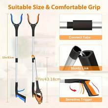1pc Retractable & Foldable Garbage Picker Tongs, Sanitation Litter Grabber Tool For Home Use