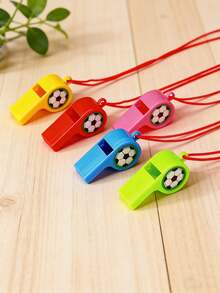 24个/每包12个足球哨，随机颜色充气龙啦啦队道具和裁判哨，足球图案派对哨，足球主题运动派对套装，足球裁判哨，适用于派对或足球比赛、生日派对、婚礼和啦啦队表演，可用作礼物、派对礼品、派对用品（绳子颜色不限于图片所示） - 彩色 - 查看 7