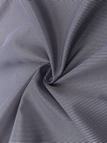 Men's Striped Shirt With Double Collar, 35% Cotton And 65% Polyester - Light Grey - View 3