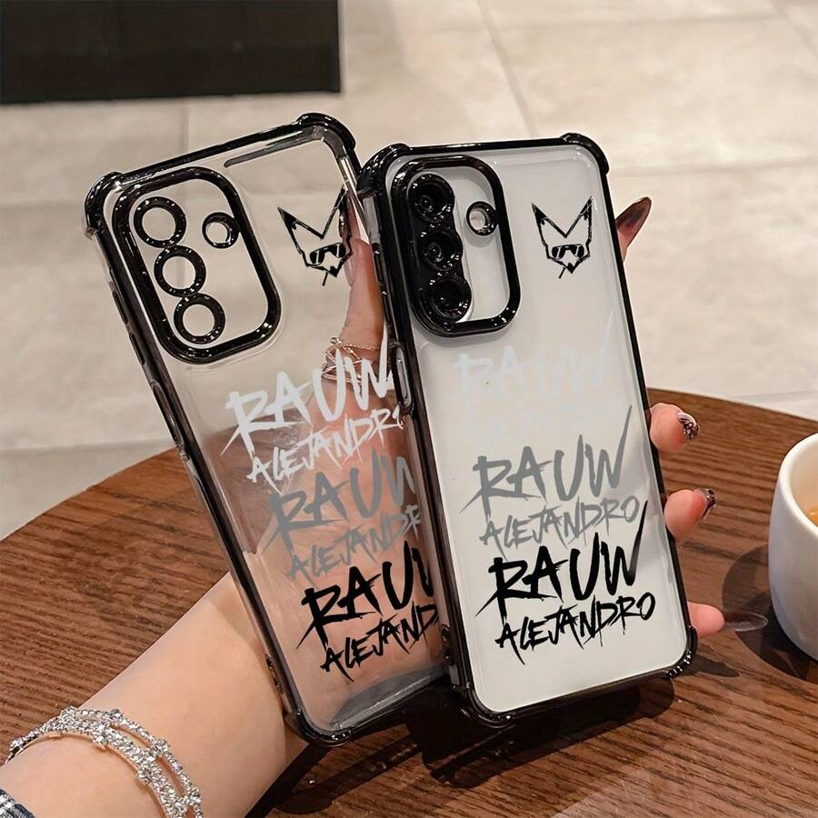 Funda de teléfono R-Rauw A-Alejandro Hip Hop para 26,A36,A55,A35,A16,A05,A14,A24,A34,A54,A15,A25,A23,A33,A53,A73,A13 4G/5G, funda trasera transparente suave y anti-caída - Colores mezclados - Ver 1