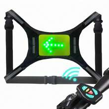 USB Rechargeable LED Flashing Reflective Cycling Vest, Remote Control, For Cycling, Running, Skateboarding - Yellow - View 4