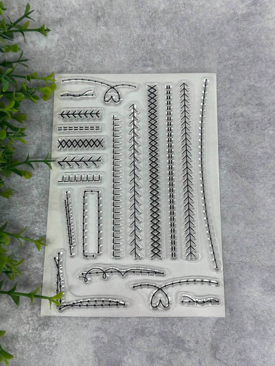 1 Transparent Rubber Stamp Retro Rubber Transparent Card Home Sewing Thread Making Stamp DIY Scrapbook Photo Magazine Album Decoration Stamp