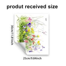 Colorful Flower And Grass Stickers, Bathroom Toilet Wall Stickers, Decoration Stickers, Waterproof Self-Adhesive Ready-To-Use Stickers For Beautifying PVC Materials