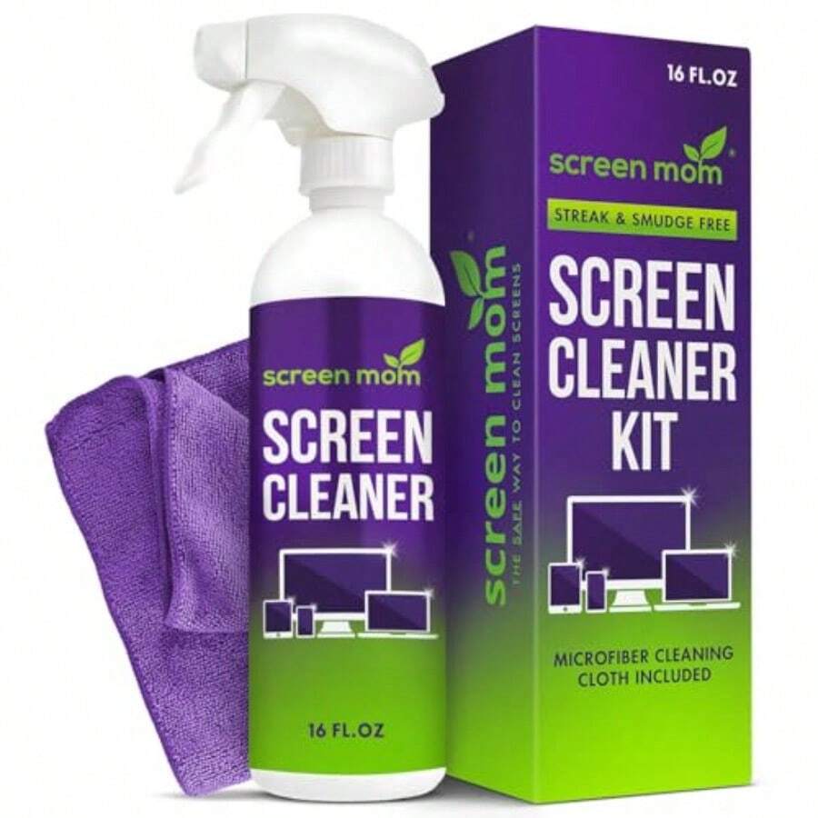 Screen Cleaner Kit - Best for LED and LCD TV Computer Monitor Laptop and iPad Screens â€ Contains Over 1 572 Sprays in Each Large 16 Ounce Bottle â€ Includes Premium Microfiber Cloth - como en la foto - Ver 1