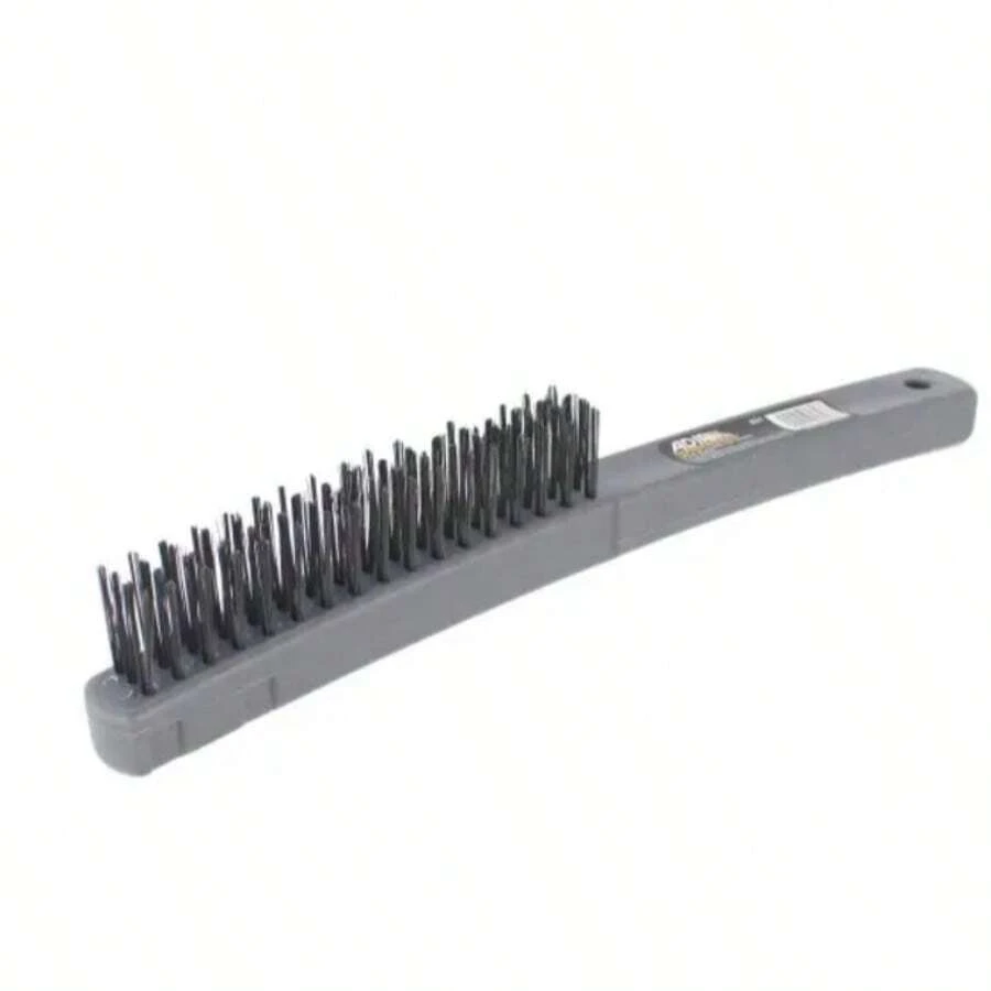 Cepillo de Alambre con Mango 3 x 17 Hileras 631 Adir | Limpieza de Superficies Metálicas - Gris Claro - Ver 1