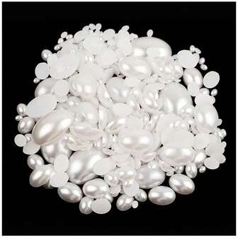Handmade Jewelry And Hair Accessories, DIY Material Kits, Oval Half-Pearls, Phone Case Decorations, Nail Stickers, High-Gloss Flat-Back Beads, DIY Jewelry Accessories.