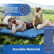 户外露营充气睡垫，超轻充气睡垫，内置脚踏泵和枕头，轻便、紧凑、防水露营气垫床，适合露营、背包旅行和徒步旅行。 - 彩色 - 查看 2