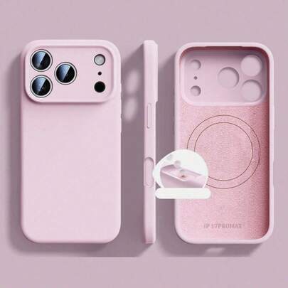 Ốp lưng điện thoại silicon lỏng cao cấp, từ tính, sạc không dây, tương thích với iPhone 17 Pro Max, 17 Pro, 17 Air, 17, 16 Plus, 15, 14, 13, 12 Pro Max, 11, cảm ứng mượt mà, quà tặng kỷ niệm.