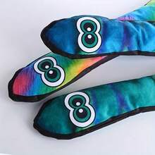 1pc New Plush Dog Toy, Long Oval Big Eye Snake With Squeaker Paper And Chew Resistant, Pet Supplies - Multicolor - View 2