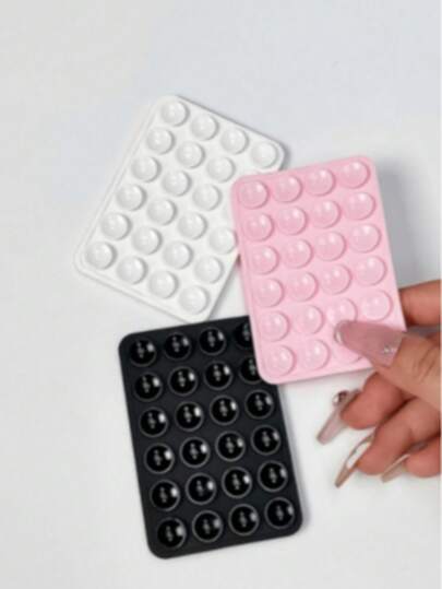 5 قطع حامل هاتف مربع سيليكون متعدد الوظائف 24 فتحة، مزود بكأس شفط سيليكون قوي لتثبيت الهاتف بأمان، مناسب لتسجيل الفيديو والسيلفي وسيناريوهات متنوعة