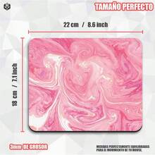 CYPNMouse Pad Tapete para Mouse Marmol Rosa 22 x 18 cm Mousepad Gamer - Base Anti-Derrapante Superficie Suave y Deslizante - Alfombrilla para Mouse y Escritorio. ElementalFashion - Mármol rosa - Ver 5