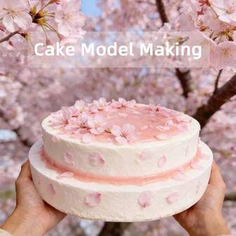 2-delat set med tårtbrädor i skum, perfekt för modellbygge av konditorier, tätt sammanfogade för att förhindra att grädden lossnar, professionell modell för tårtor