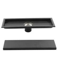 Desagüe de Ducha Moderno de Acero Inoxidable Anti olor y de Rápido Drenaje - Negro - Ver 5