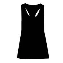 Camiseta deportiva sin mangas para mujer, Top deportivo para Fitness, camiseta en forma de T de secado rápido, Top ajustado sin mangas para correr, abrigo - Negro - Ver 10