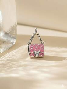 1个彩色吊坠，精致吊坠，可手动夹在项链或手链上，DIY吊坠，独特时尚风格，适合日常、派对、宴会装饰 - 銀色 - 查看 4