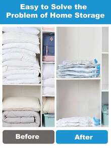 9/5/1 Pcs Vacuum Compression Zipper Storage Bags, Vacuum Compression Bags, Vacuum Compression Zipper Storage Bags, Space Saving Luggage Bags, Travel Compression Bags, Foldable Clothes Storage Bags, Clothes Organizer Bags, Suitable For Clothes, Bedding, Closet Etc. - 80% Space Saving, Moisture Proof Storage Bags - View 5