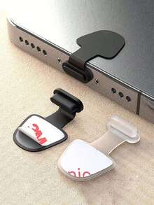 1pc Silicone Phone Charging Port Dust Plug, Compatible With Apple/Android Type-C Interface Dust Cap - Multicolor - View 1