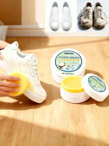 Multi-Functional Shoe Cleaning Paste, New Multi-Functional Cleaning And Stain Removal Paste, Shoe Multi-Functional Cleaning Paste, Multi-Purpose Cleaning Paste, Cleaning Tools > Clothing Brush And Shoe Brush Solid Stain Remover Shoe Supplies > Shoe Oil, Wax And Shoe Care Set - White - View 11