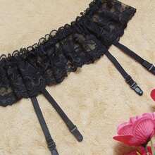 1pc Customized Crystal Letter Name Garter Belt, Sexy Lace Garter Belt, Personalized Text & Numeric Custom Garter Belt, Costume Accessory For Parties, Festivals, Birthdays, Anniversaries, Gifts For Friends, Lovers, Wives