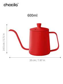 choxila 1pc Stainless Steel Pour Over Coffee Kettle With Lid, Coffee Pot, Drip Coffee Making Tool-350ml/12oz, 600ml/20oz - Pot - View 18